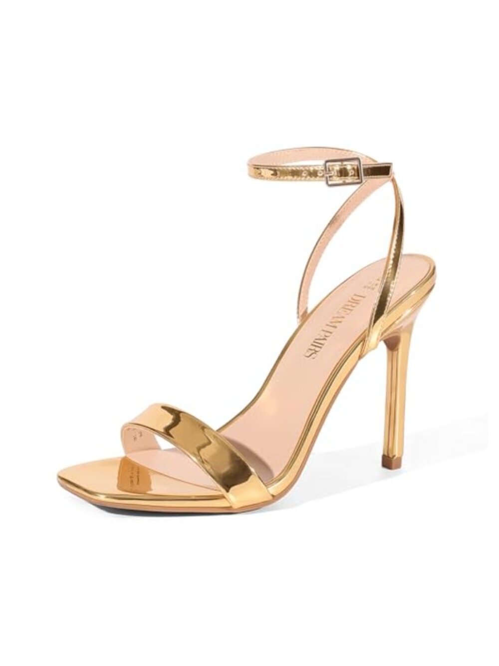 DREAM PAIRS Womens High Stilettos Open Toe Ankle Strappy Wedding Party Heels